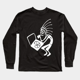 Kokopelli pizza white Long Sleeve T-Shirt